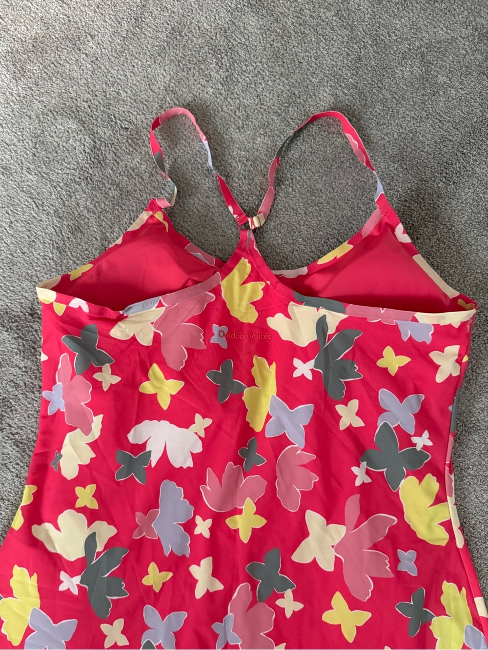Outdoor Voices Exercise Dress in Slice of Life Pink (Butterfly Print) - Picture 3 of 6